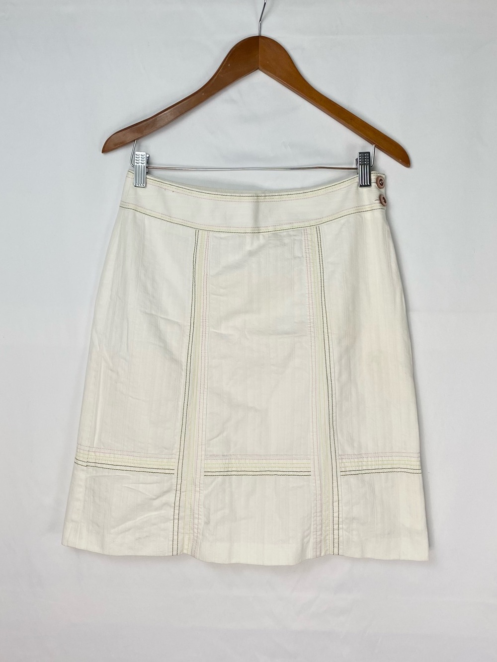 Y2K Parameter White Midi Skirt 2000s Button Size 2